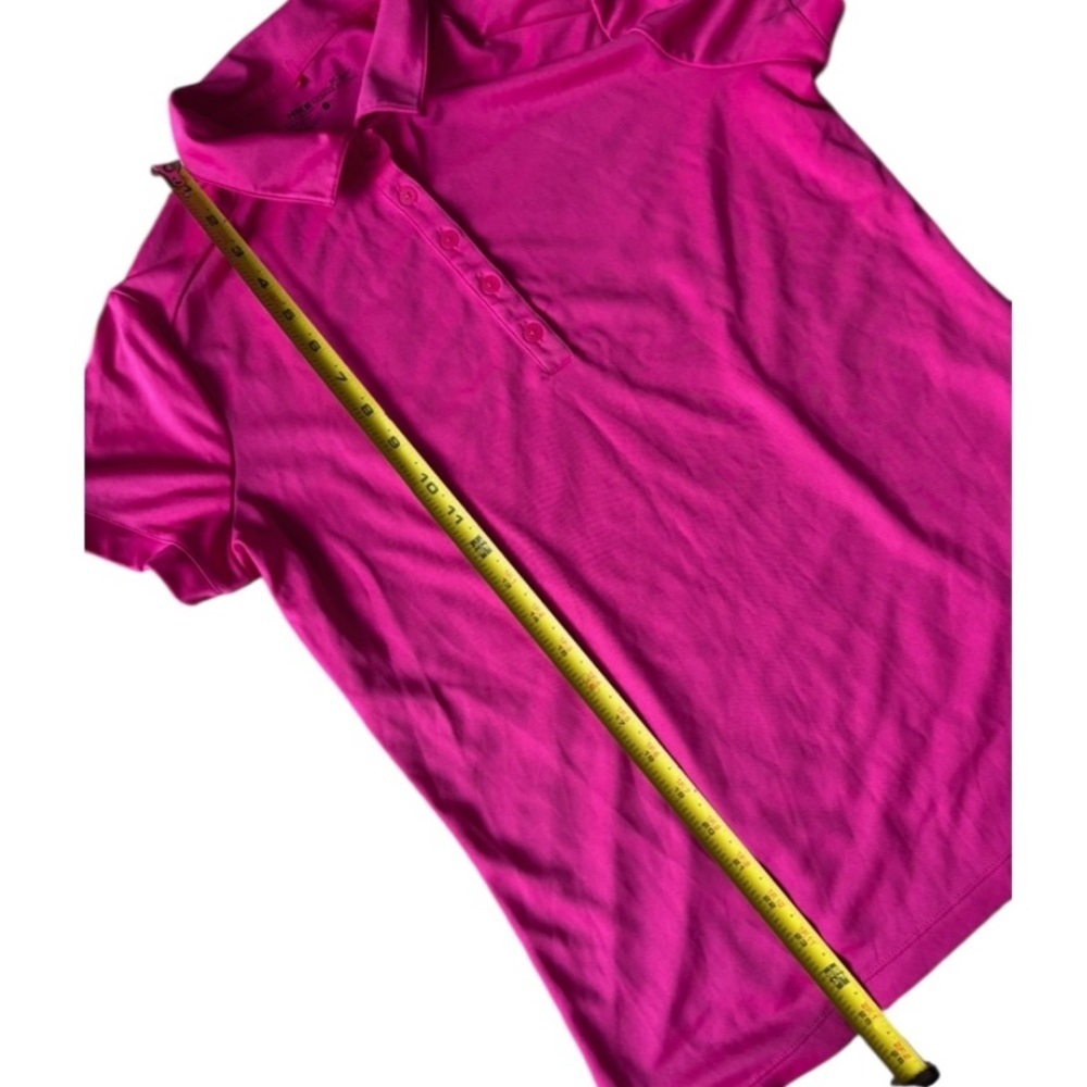 Nike Women's Percussion Texture 1 Golf Pink Polo Shirt - Picture 11 of 11